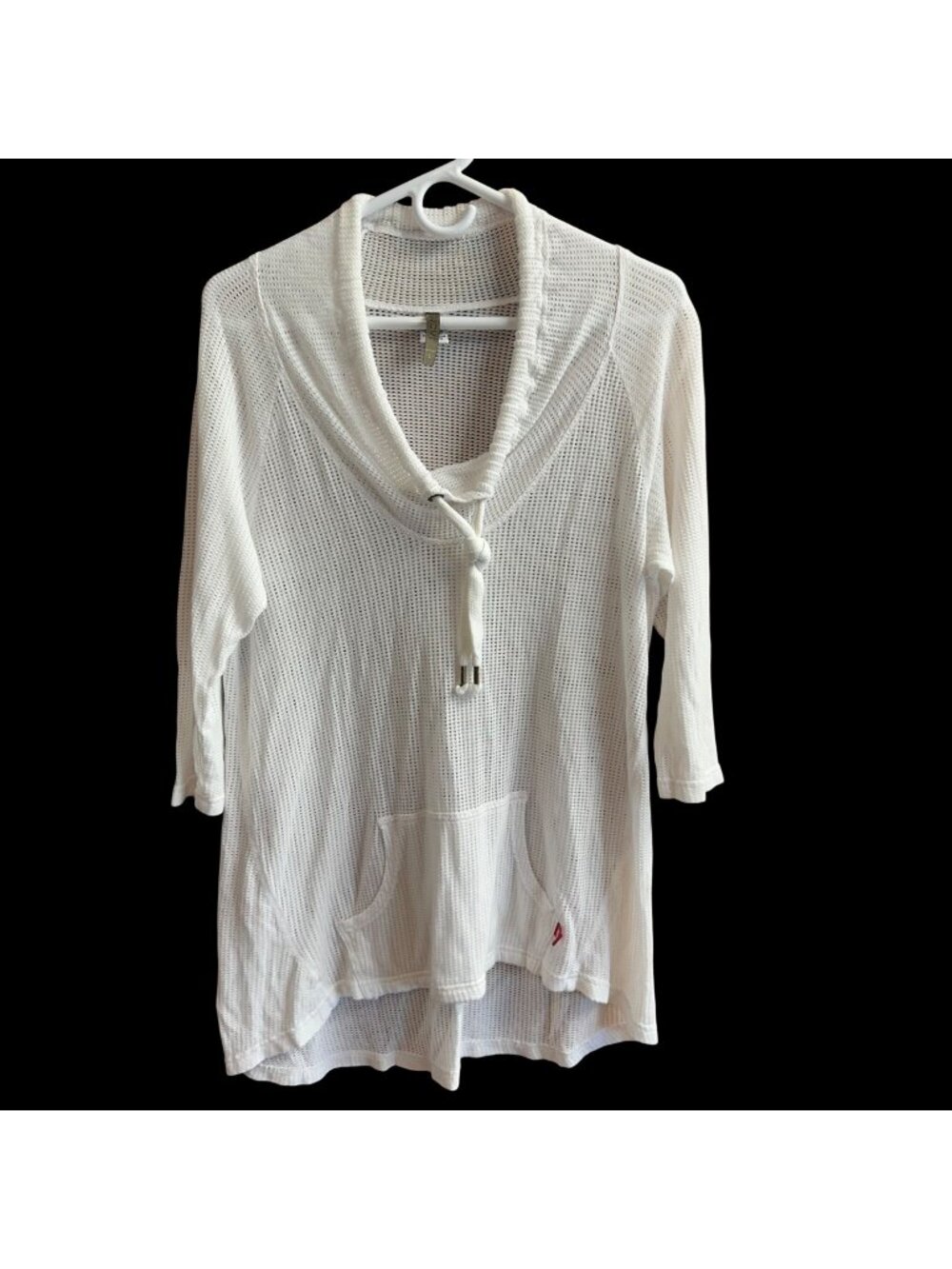 XCVI Mesh Knit Beachy Top Cover Up Womens Size Large White Layering Minimalist